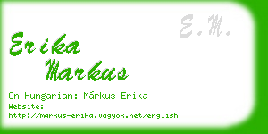 erika markus business card